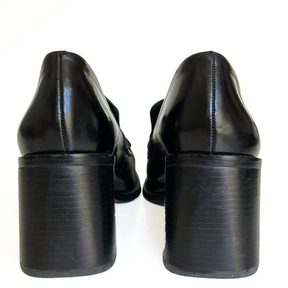 Vince Camuto Black Loafers Women's Segellis Block-Heel Tailored Sz 9 EUC - Picture 7 of 10